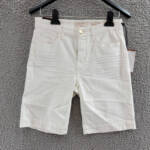 JEN 7 by 7 For All Mankind Bermuda Shorts Women's 4 White 5-Pocket Zip Fly