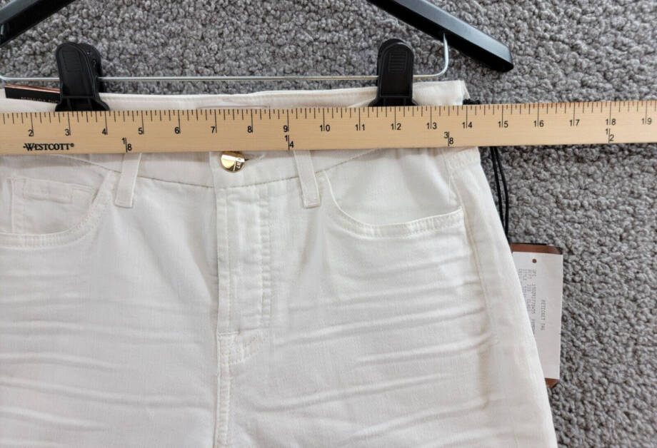 JEN 7 by 7 For All Mankind Bermuda Shorts Women's 4 White 5-Pocket Zip Fly