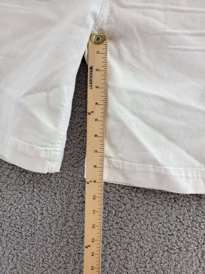 JEN 7 by 7 For All Mankind Bermuda Shorts Women's 4 White 5-Pocket Zip Fly
