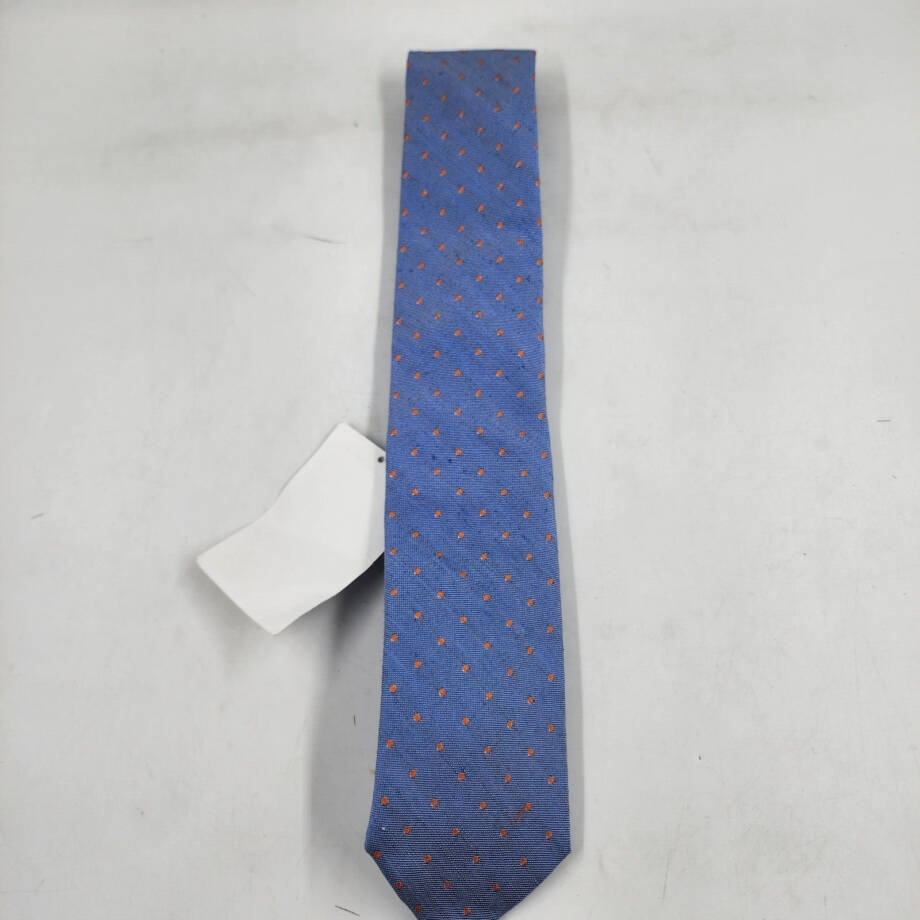 Tommy Hilfiger Linen-Silk Blend Dot Tie Men's Blue/Orange Adjustable