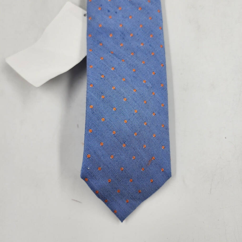 Tommy Hilfiger Linen-Silk Blend Dot Tie Men's Blue/Orange Adjustable