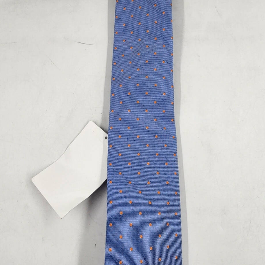 Tommy Hilfiger Linen-Silk Blend Dot Tie Men's Blue/Orange Adjustable