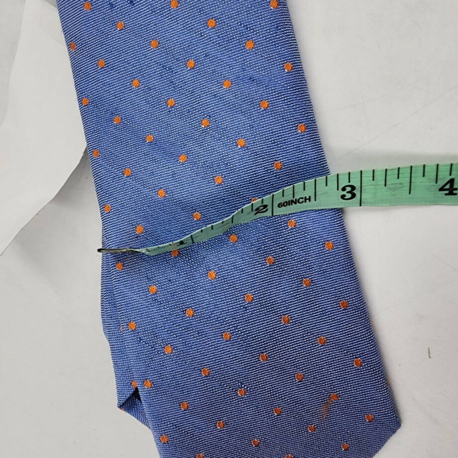 Tommy Hilfiger Linen-Silk Blend Dot Tie Men's Blue/Orange Adjustable
