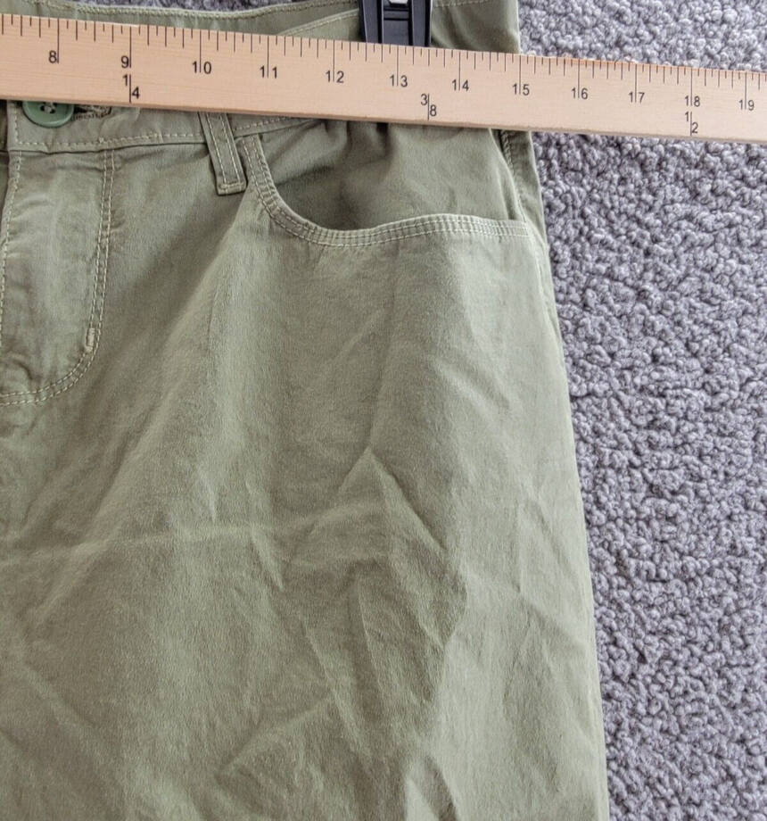 L'AGENCE Mirabel Cropped Flight Pants Women's 26 Soft Army Button Zip Closure