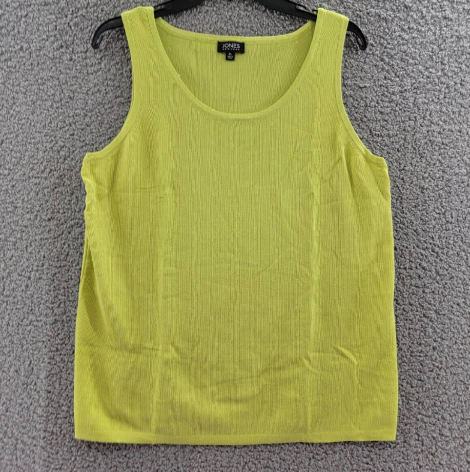 Jones New York Scoop Neck Knit Tank Top Women's XL Celadon Sleeveless Pullover