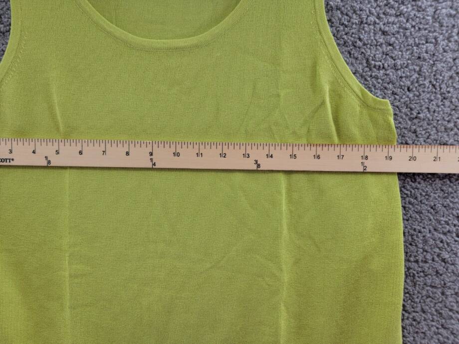 Jones New York Scoop Neck Knit Tank Top Women's XL Celadon Sleeveless Pullover