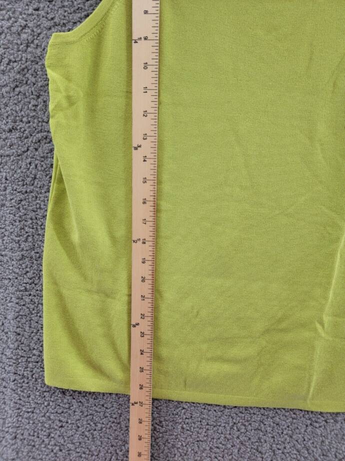 Jones New York Scoop Neck Knit Tank Top Women's XL Celadon Sleeveless Pullover