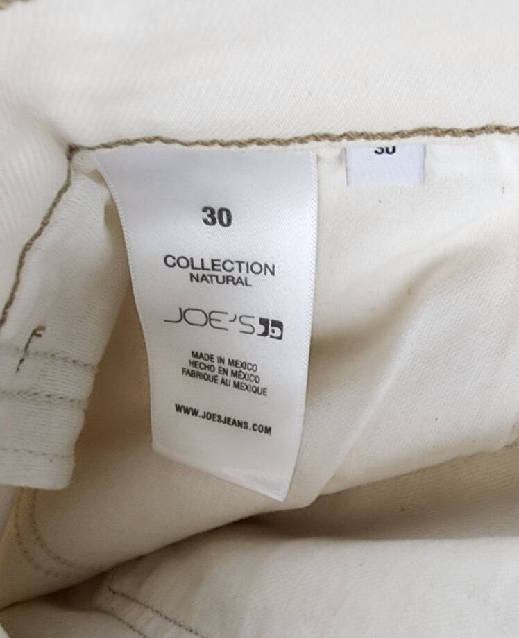 Joe's Jeans The Pleated High Rise Cut-Off Shorts Women's 30 Natural Pockets Zip