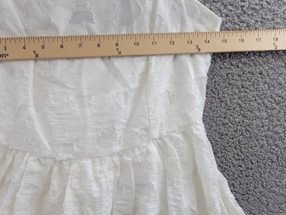 FRENCH CONNECTION Freya Mini Dress Women's 2 Summer White Tie Waist Zip Closure