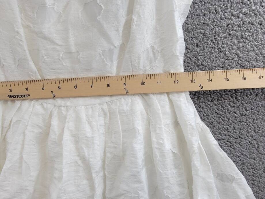FRENCH CONNECTION Freya Mini Dress Women's 2 Summer White Tie Waist Zip Closure