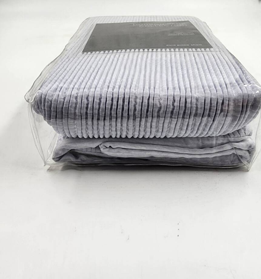 Hudson Park Collection Diffused Geo Euro Pillow Sham 26inx26in Gray Zip Closure+