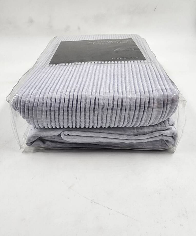 Hudson Park Collection Diffused Geo Euro Pillow Sham 26inx26in Gray Zip Closure+