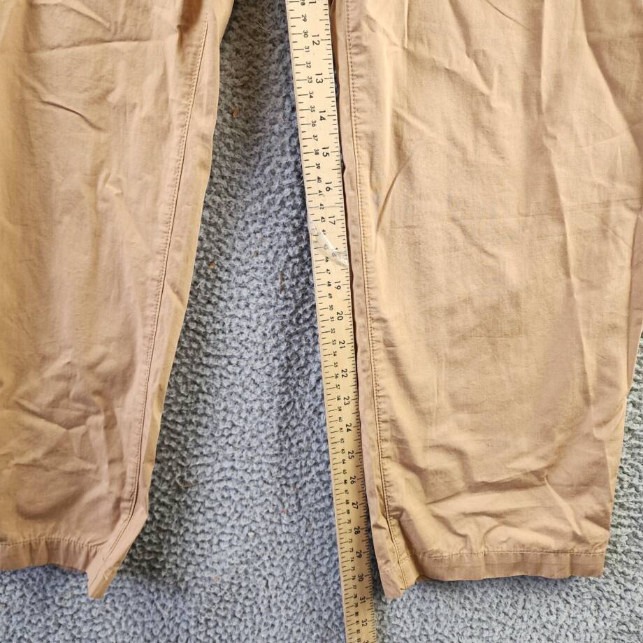 Lacoste Relaxed Fit Track Pants Men's XXL Croissant-Farine Button Zip Closure