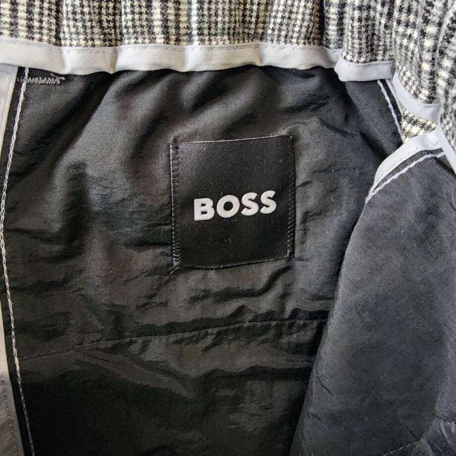 BOSS Hugo Boss P-Perin Wool-Blend Trouser Men's 32 Black Zip Fly Button Closure