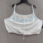 Lucky Brand Floral-Print Cropped Camisole Top Women's XXL Multi Pullover Style