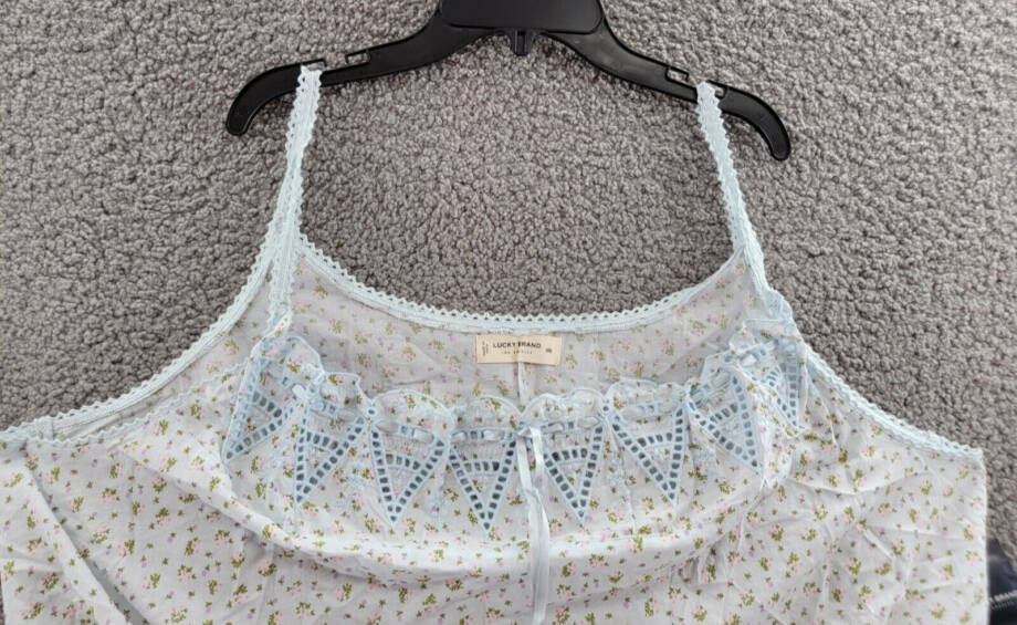 Lucky Brand Floral-Print Cropped Camisole Top Women's XXL Multi Pullover Style