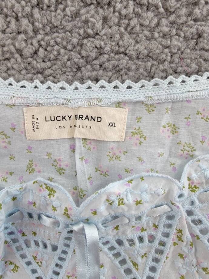 Lucky Brand Floral-Print Cropped Camisole Top Women's XXL Multi Pullover Style