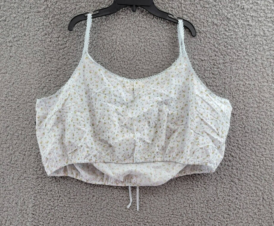 Lucky Brand Floral-Print Cropped Camisole Top Women's XXL Multi Pullover Style