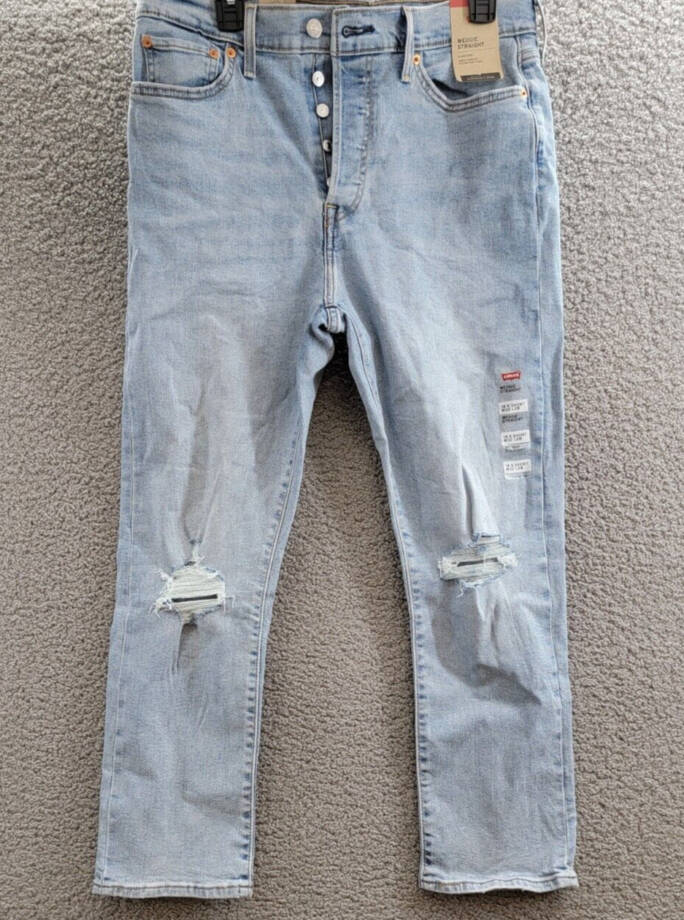 Levi's Wedgie High Rise Cropped Straight Jeans Women's 32 Bridge Of Bellflower