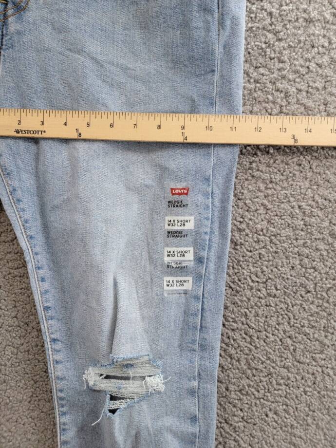 Levi's Wedgie High Rise Cropped Straight Jeans Women's 32 Bridge Of Bellflower