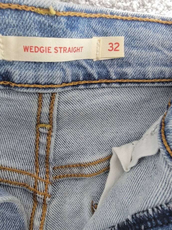 Levi's Wedgie High Rise Cropped Straight Jeans Women's 32 Bridge Of Bellflower