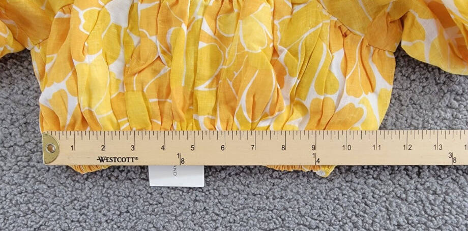 Faithfull the Brand Harlow Floral Print Linen Crop Top Women's Marigold 4