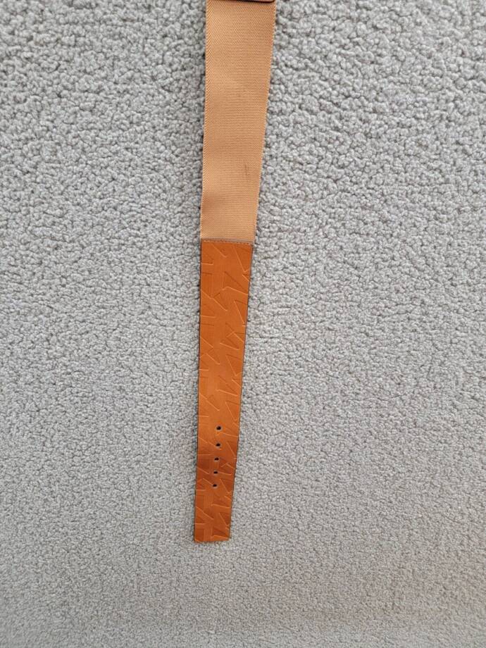 MICHAEL Michael Kors Embossed Logo Stretch Leather Belt Women's S/M Luggage