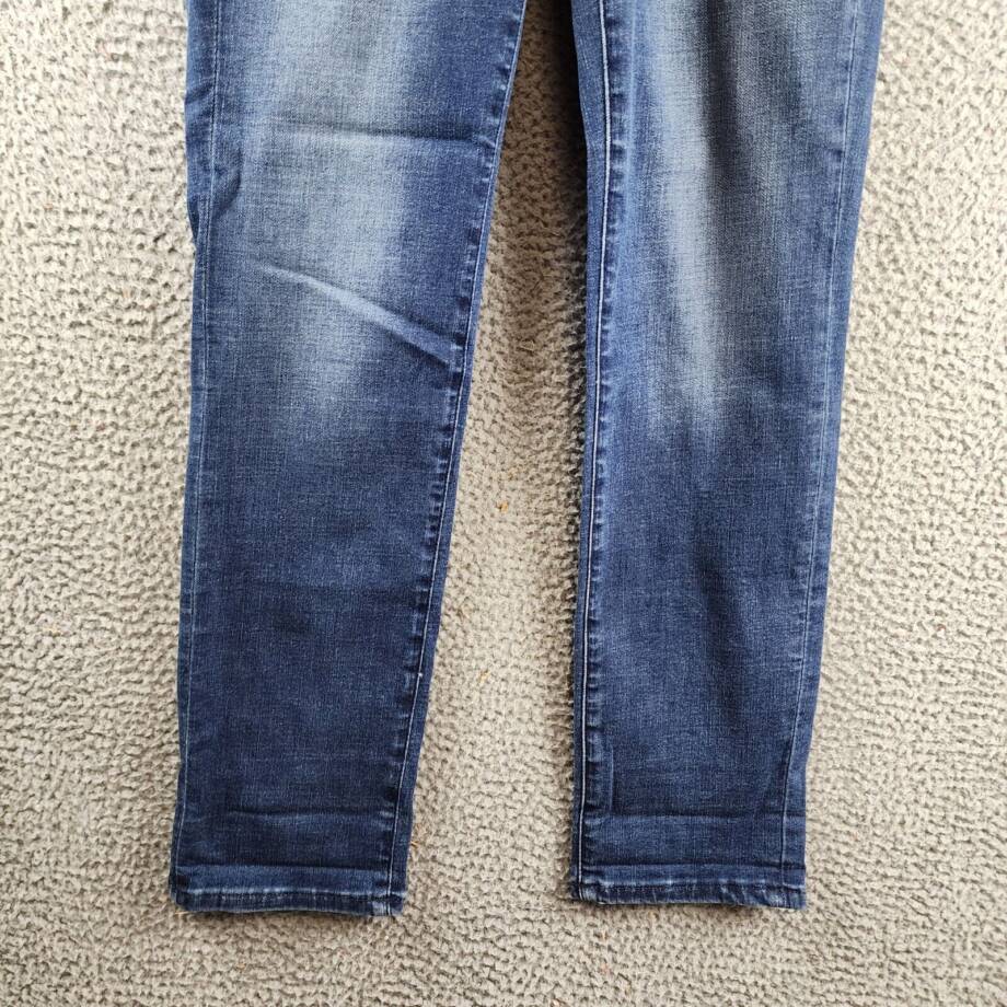 NYDJ Sheri Slim Ankle Cuffed Jeans Women's 2 Bluewell Denim Button Zip Closure