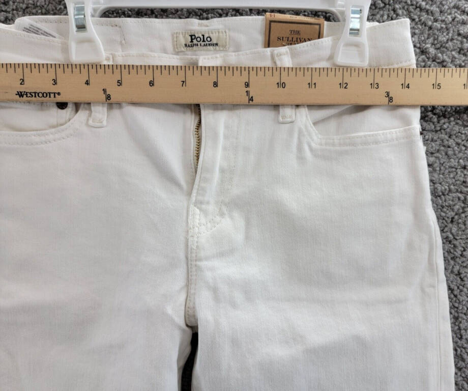 Polo Ralph Lauren Sullivan Slim Stretch Denim Shorts Big Boys 14 White 5 Pocket~