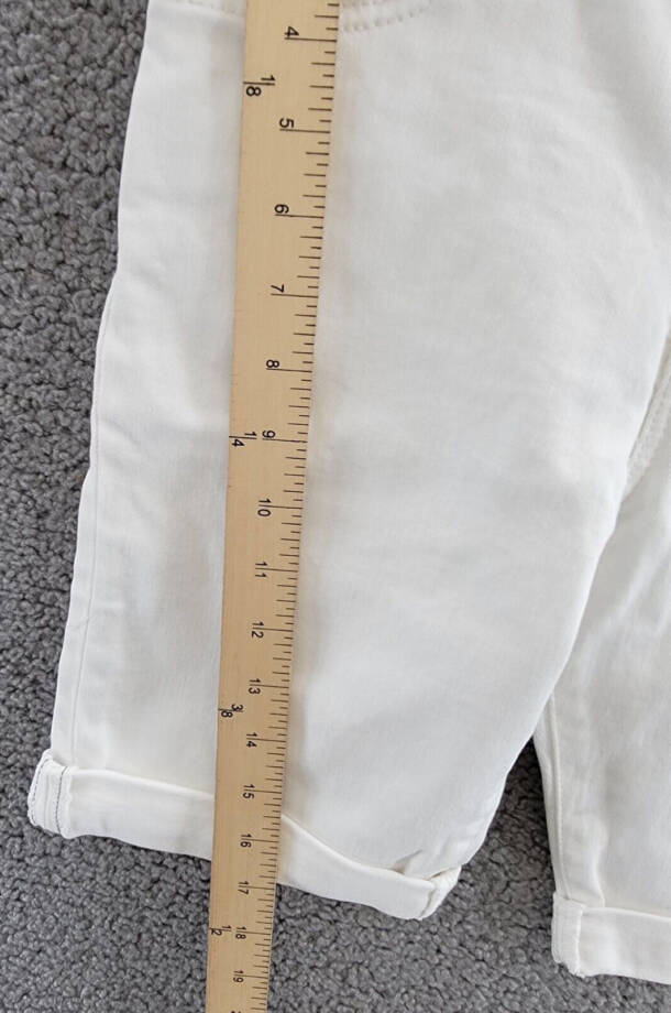 Polo Ralph Lauren Sullivan Slim Stretch Denim Shorts Big Boys 14 White 5 Pocket~