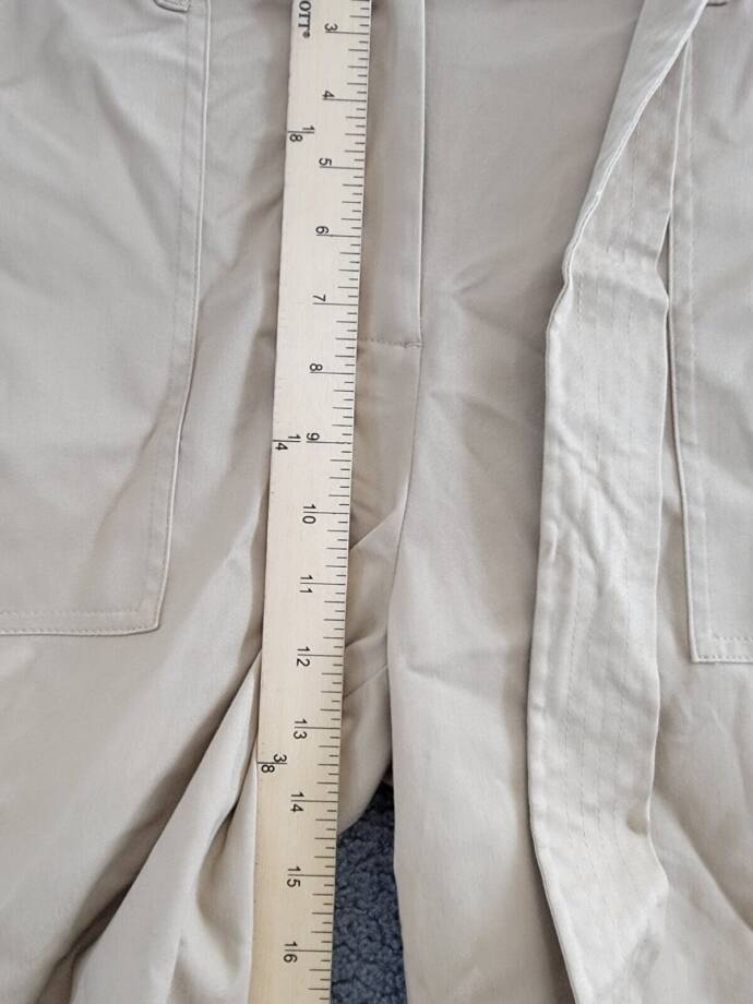 Calvin Klein Cropped Belted Wide Leg Pants Women's S Nomad High Rise Side Pocket