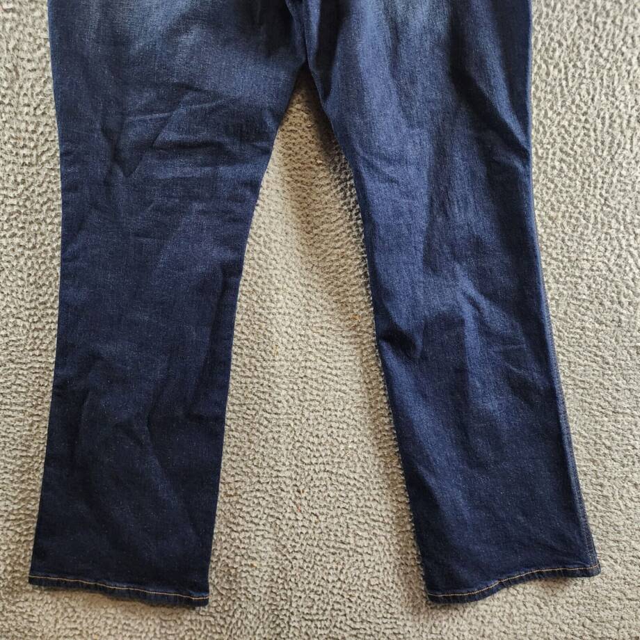 Seven7 High-Rise Boot-Leg Jeans Women's 14W Dark Navy Zip Fly W/ Button Closure