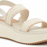 Dolce Vita Drake Platform Sandal Womens 7.5 Off White/Ivory Buckle Strap Closure