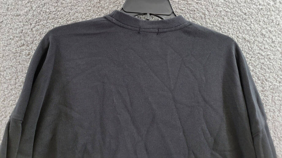 AQUA Athletic Scalloped Sweatshirt Women's M Black Pullover Style Long Sleeve