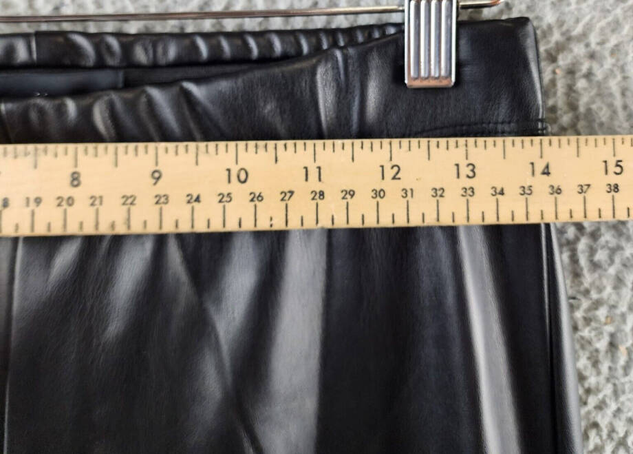Karen Kane Wide Leg Faux Leather Pants Women's M Black Elasticized Waist Pull-On