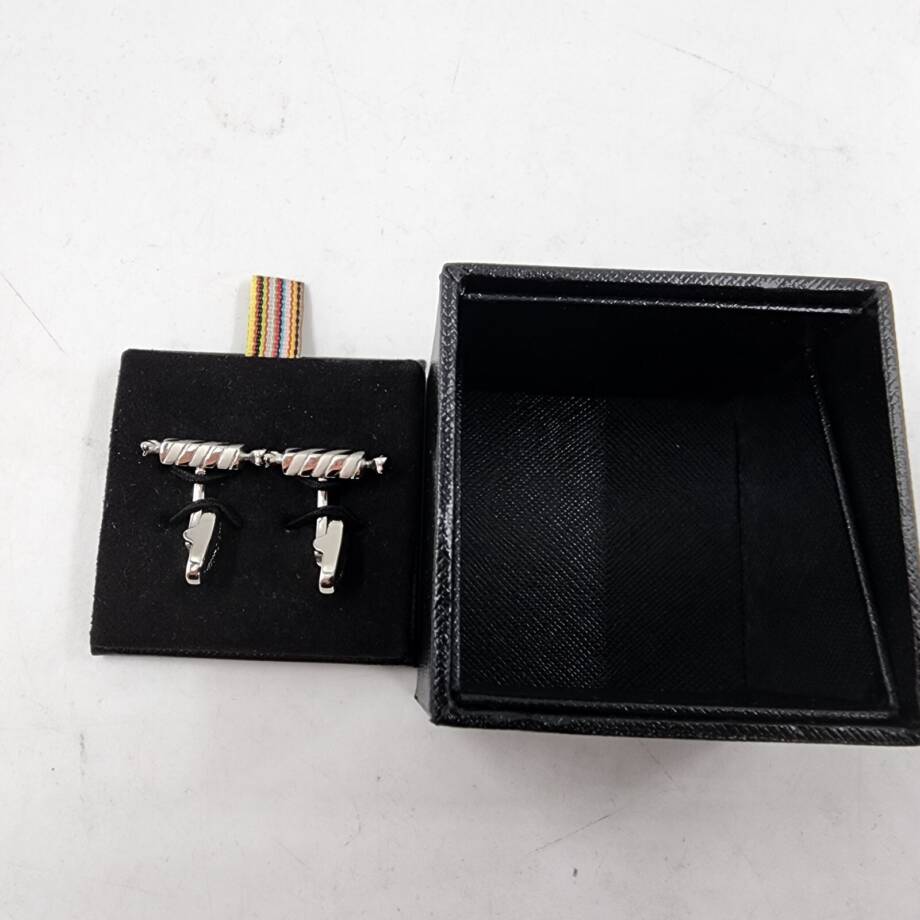 Paul Smith Sweet Cufflinks Men's Silver Toggle Closure Zinc-Plated Copper