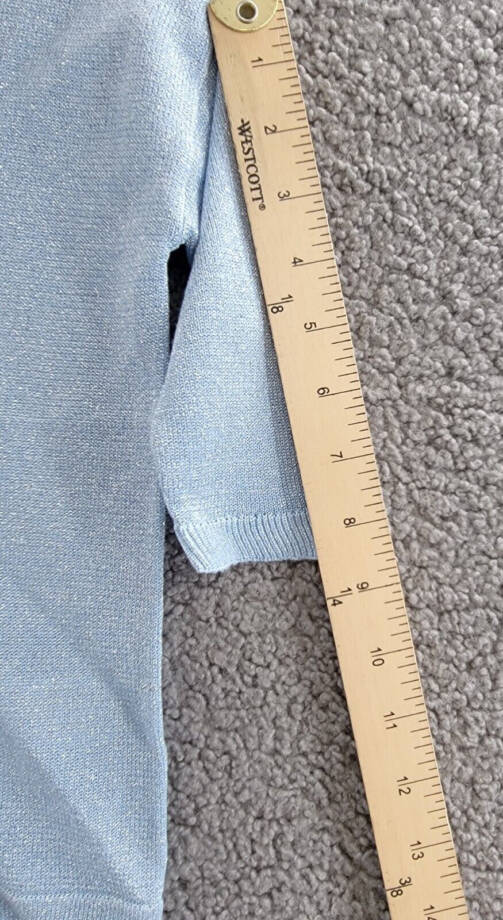 Miles The Label Metallic Knit Sweater Dress Baby Girls 9-12Months Light Blue