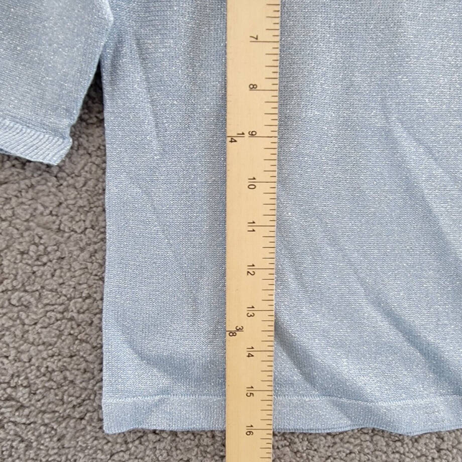 Miles The Label Metallic Knit Sweater Dress Baby Girls 9-12Months Light Blue