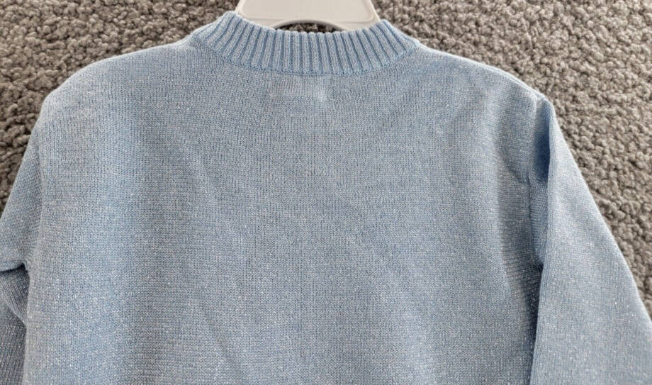 Miles The Label Metallic Knit Sweater Dress Baby Girls 9-12Months Light Blue