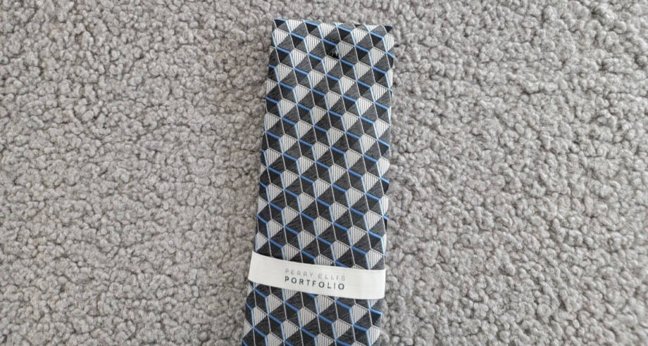 Perry Ellis Dunstan Geometric-Print Tie Men's One Size Black Multi