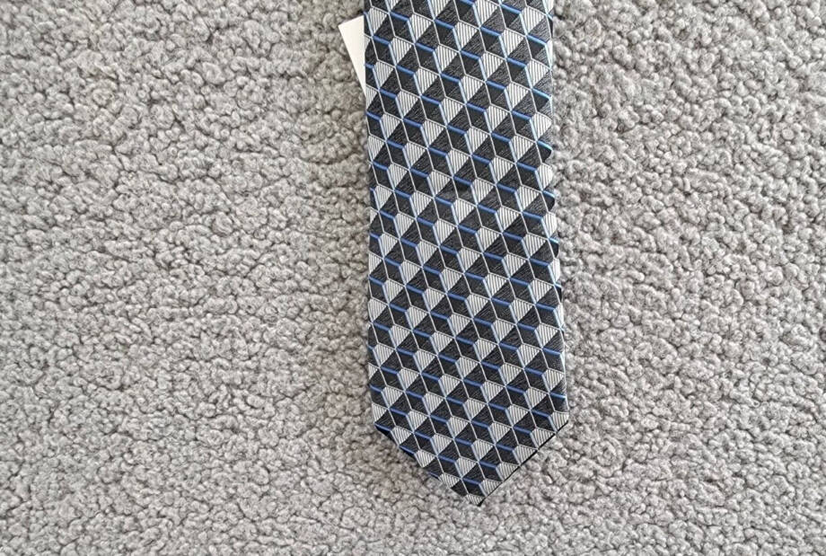 Perry Ellis Dunstan Geometric-Print Tie Men's One Size Black Multi