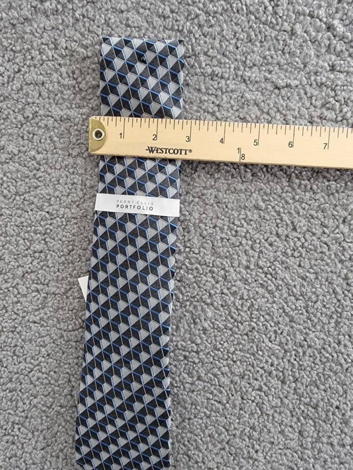 Perry Ellis Dunstan Geometric-Print Tie Men's One Size Black Multi