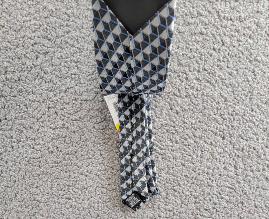 Perry Ellis Dunstan Geometric-Print Tie Men's One Size Black Multi