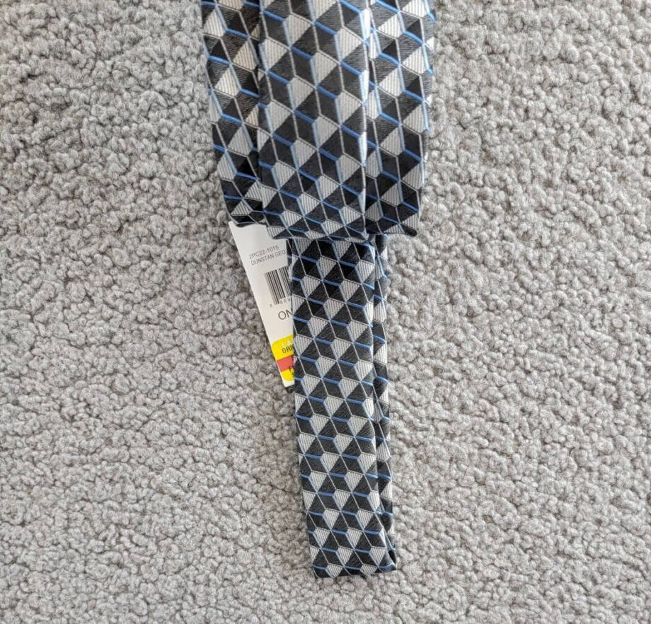 Perry Ellis Dunstan Geometric-Print Tie Men's One Size Black Multi