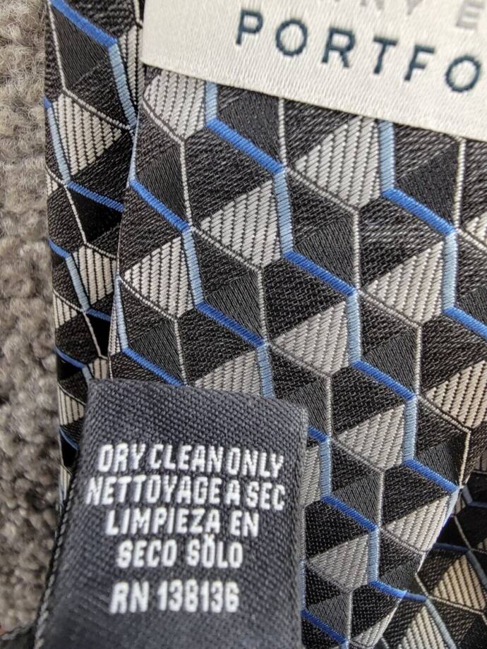 Perry Ellis Dunstan Geometric-Print Tie Men's One Size Black Multi