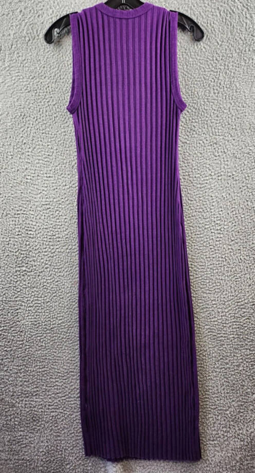Cotton Citizen Cut Out Ribbed Midi Dress Womens L Iris Sleeveless Pullover Style
