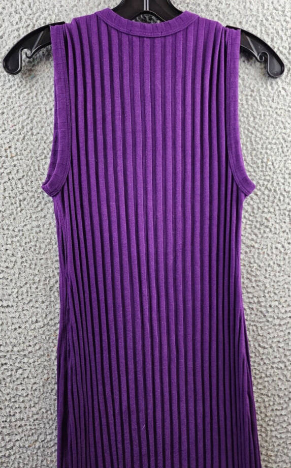 Cotton Citizen Cut Out Ribbed Midi Dress Womens L Iris Sleeveless Pullover Style