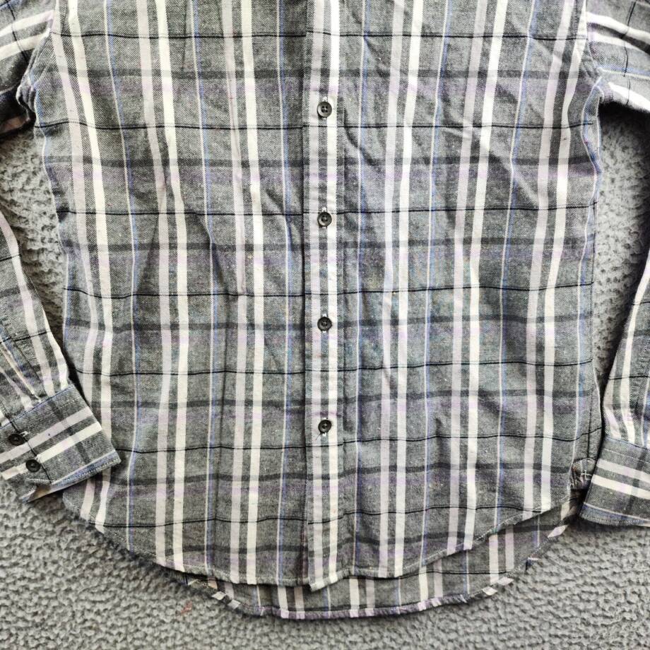 rag & bone Fit 2 Engineered Donegal Relaxed Fit Button Up Men's XS Gray Plaid