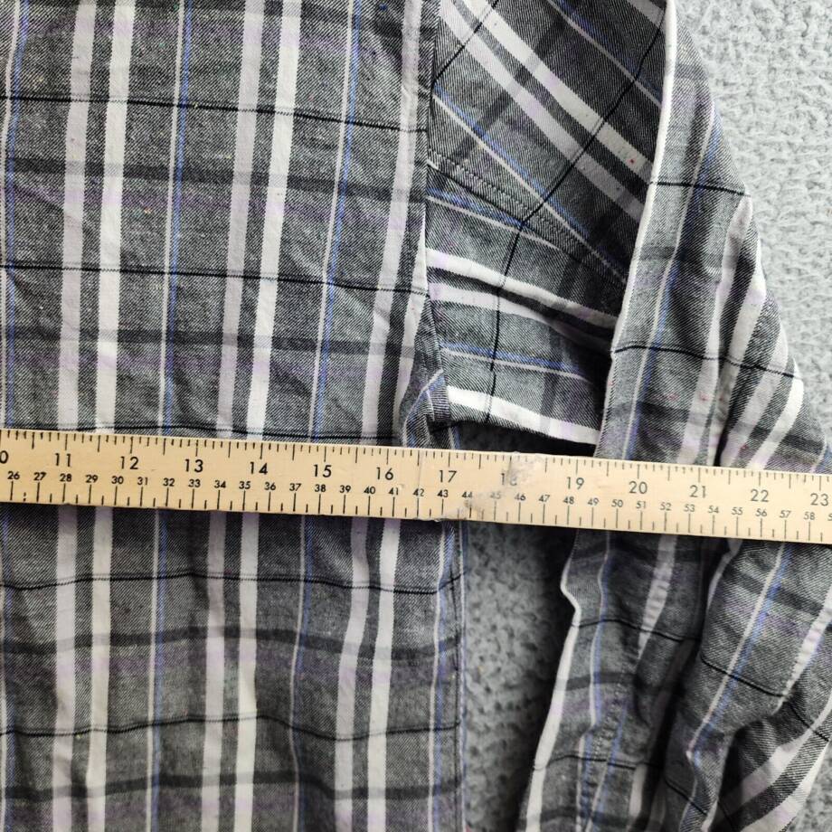 rag & bone Fit 2 Engineered Donegal Relaxed Fit Button Up Men's XS Gray Plaid