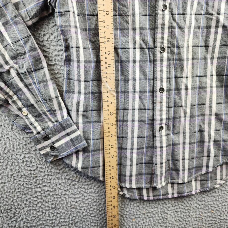 rag & bone Fit 2 Engineered Donegal Relaxed Fit Button Up Men's XS Gray Plaid